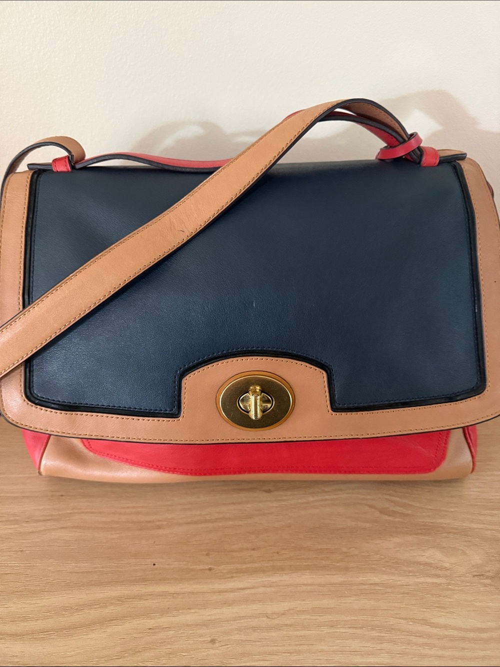 Coach Color Block Shoulder Bag